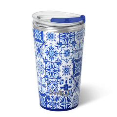 Indigo Tiles Party Cup 24oz