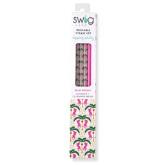 Palm Royale Reusable Straw Set
