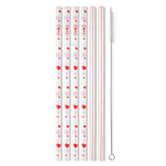 Sweethearts + Light Pink Glitter Reusable Straw Set