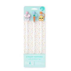 Easter Bunny Straw Topper Set
