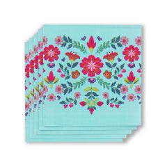 Flora Azul Cocktail Napkins
