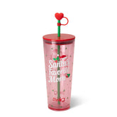 Santa's Favorite Mom Plastic Tumbler 24oz