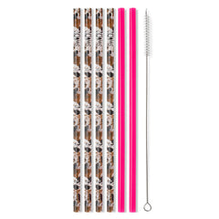 Hayride + Hot Pink Reusable Straw Set