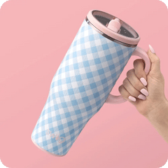 Gingham Mega Mug 40oz