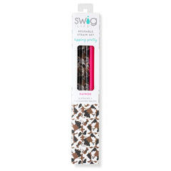 Hayride + Hot Pink Reusable Straw Set