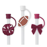 We've Got Spirit Maroon Straw Topper Set