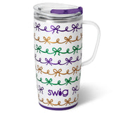 Mardi Gras Bows Travel Mug 22oz