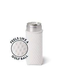 White Golf Ball Slim Can Coolie