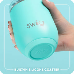 Saddle Stitch Cream Stemless Wine 12oz