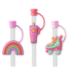 Roller Rink Straw Topper Set