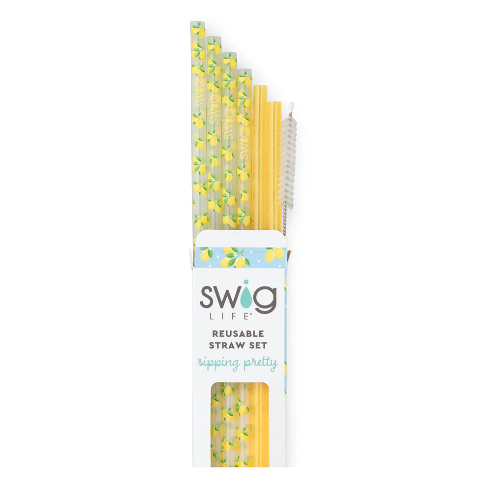 Lemon Meringue Reusable Straw Set