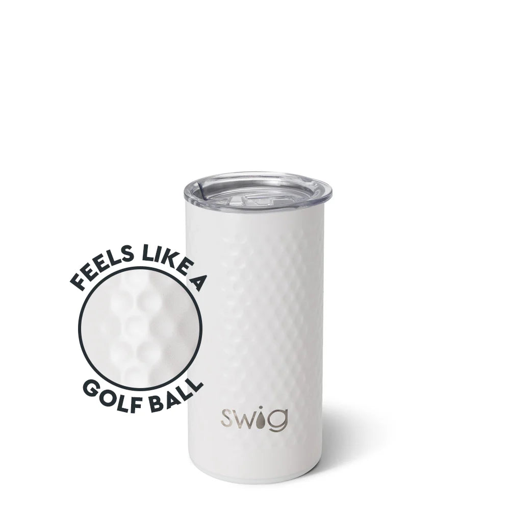 White Golf Ball Slim Tumbler 12oz