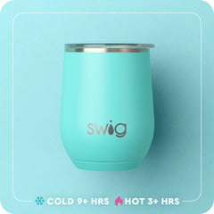 Black Stemless Wine 12oz