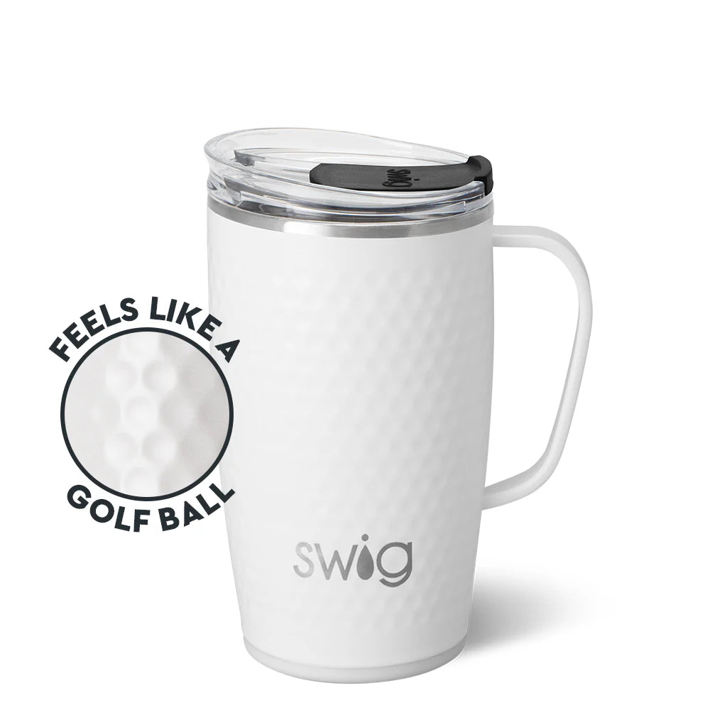 White Golf Ball Travel Mug 18oz