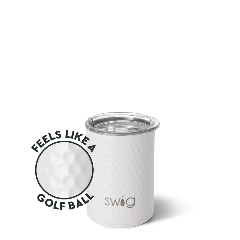 White Golf Ball Short Tumbler 12oz